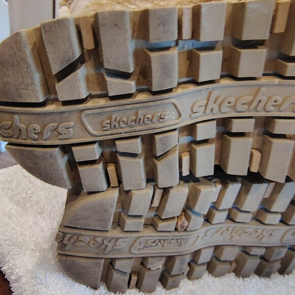 Skechers Outdoor Vintage Y2k Tan Leather Frolic 45708 Faux Fur Winter Boots - Picture 9 of 11